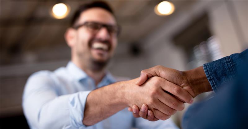 Man shaking hand